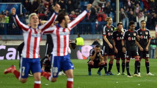 El Atl&eacute;tico elimin&oacute; al Bayer Leverkusen en la 2014-15
