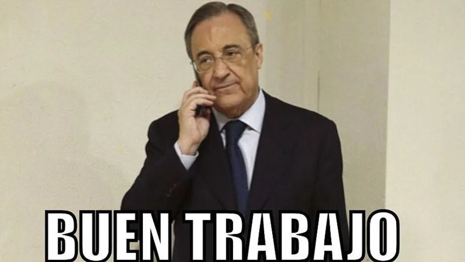 Florentino Pérez, protagonista de los 'memes' del sorteo de Champions