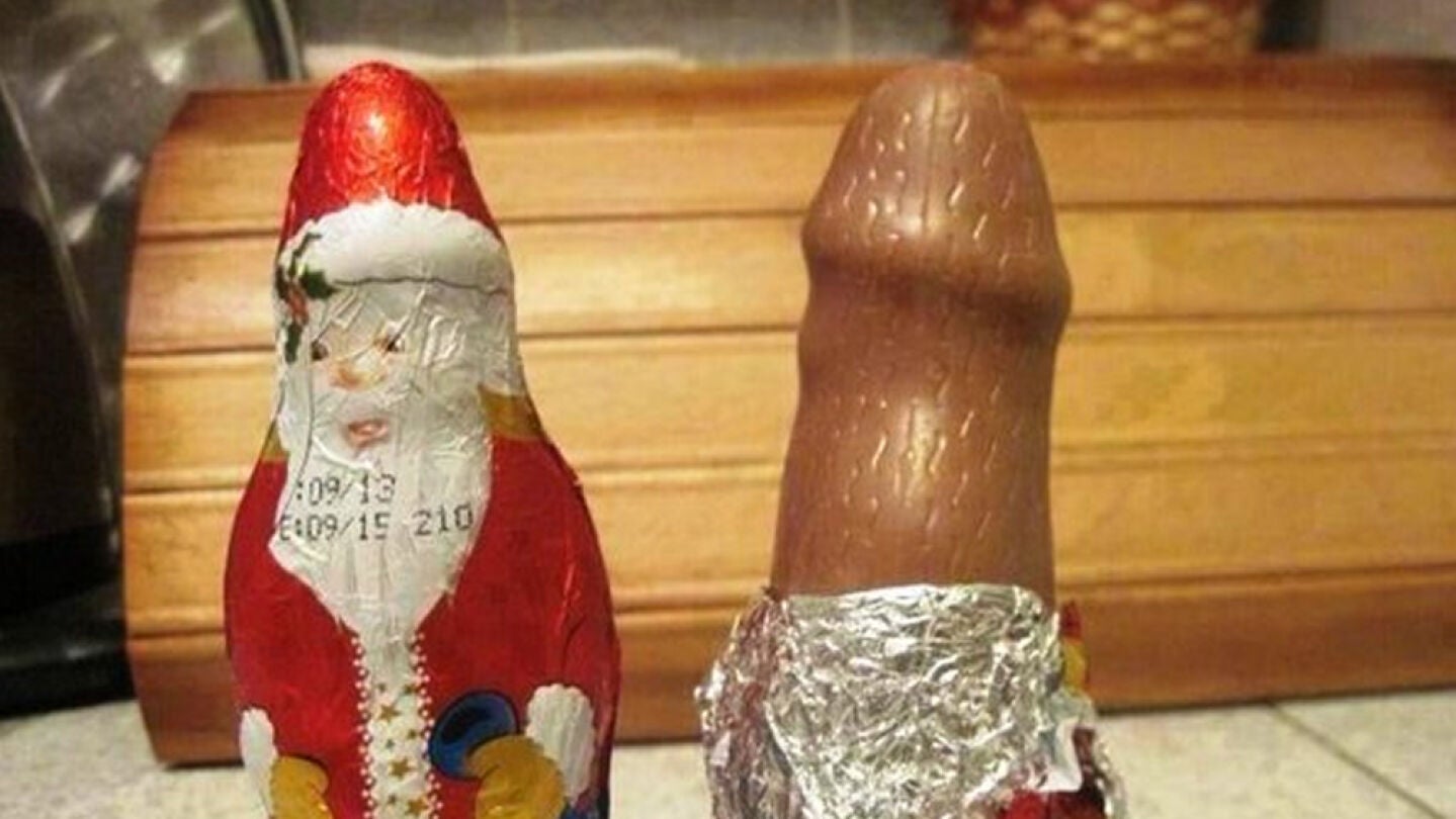 Una de las chocolatinas que ha subido un usuario con forma f&aacute;lica 