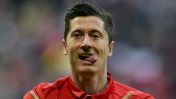 Robert Lewandowski celebra un gol con el Bayern de Múnich