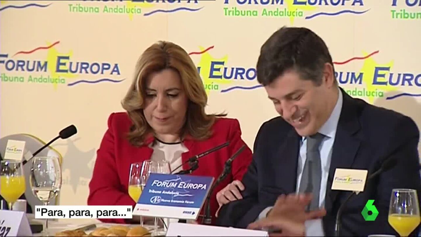 Susana D&iacute;az junto al ministro de Econom&iacute;a de Portugal