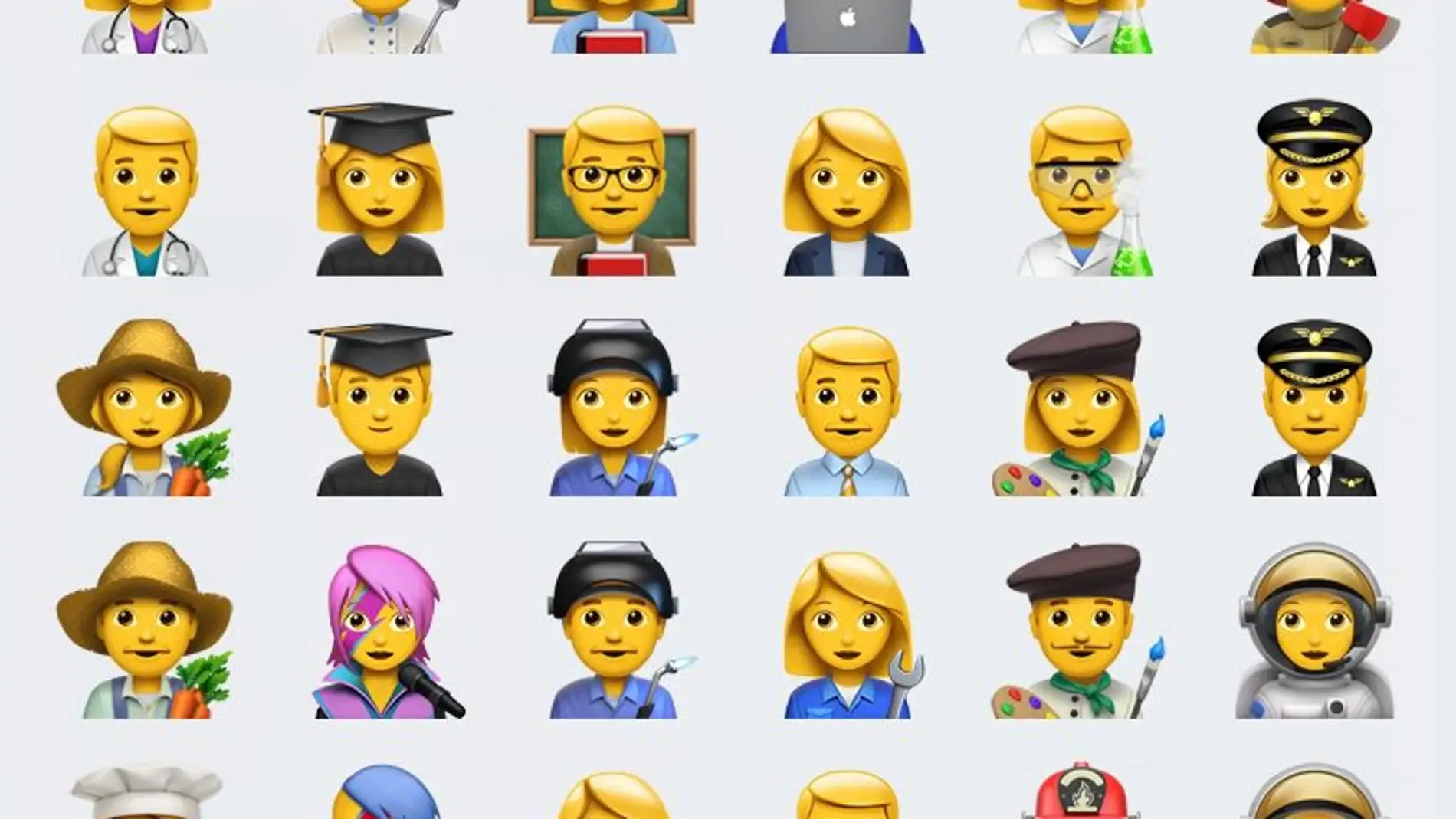 Nuevos emojis con profesiones