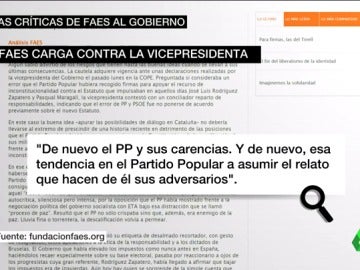 Frame 27.316052 de: La Fundación FAES, después de las declaraciones de Santamaría: "De nuevo, el PP y sus carencias" Frame 27.316052 de: La Fundación FAES, después de las declaraciones de Santamaría: "De nuevo, el PP y sus carencias"