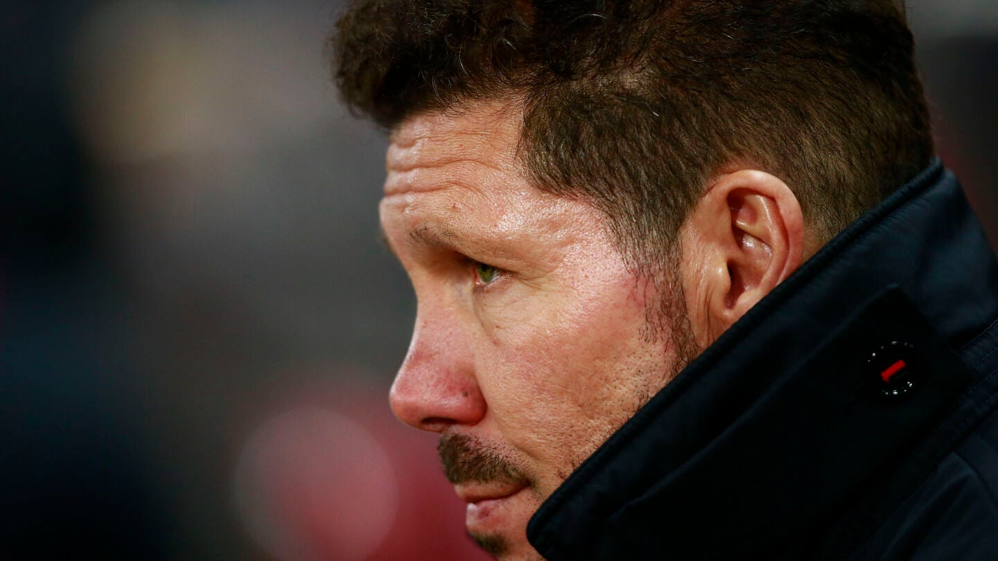 Simeone, durante el partido contra el Guijuelo