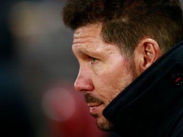 Simeone, durante el partido contra el Guijuelo Simeone, durante el partido contra el Guijuelo