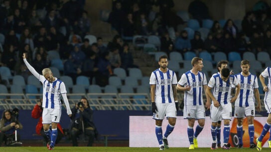 Juanmi Jim&eacute;nez celebra su gol contra el Valladolid