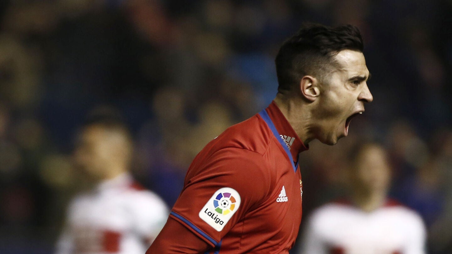 Jaime Romero celebra su gol contra el Granada
