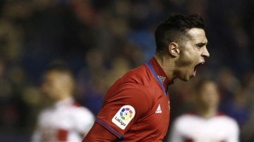 Jaime Romero celebra su gol contra el Granada