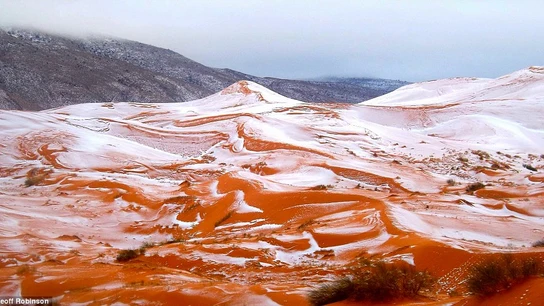 Imagen del Sahara nevado Imagen del Sahara nevado