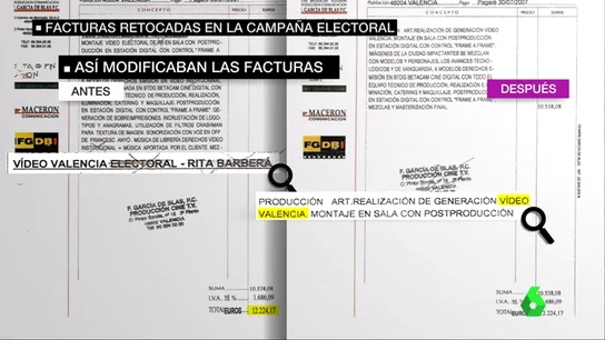 Facturas manipuladas del PP Facturas manipuladas del PP