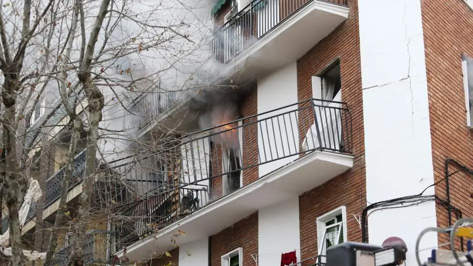 Edificio afectado en Salamanca Edificio afectado en Salamanca