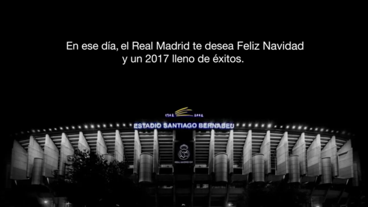 La felicitación navideña del Real Madrid en 2016 La felicitación navideña del Real Madrid en 2016
