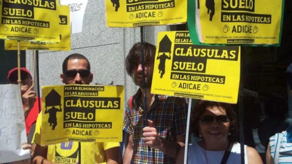 Manifestación contra las cláusulas suelo