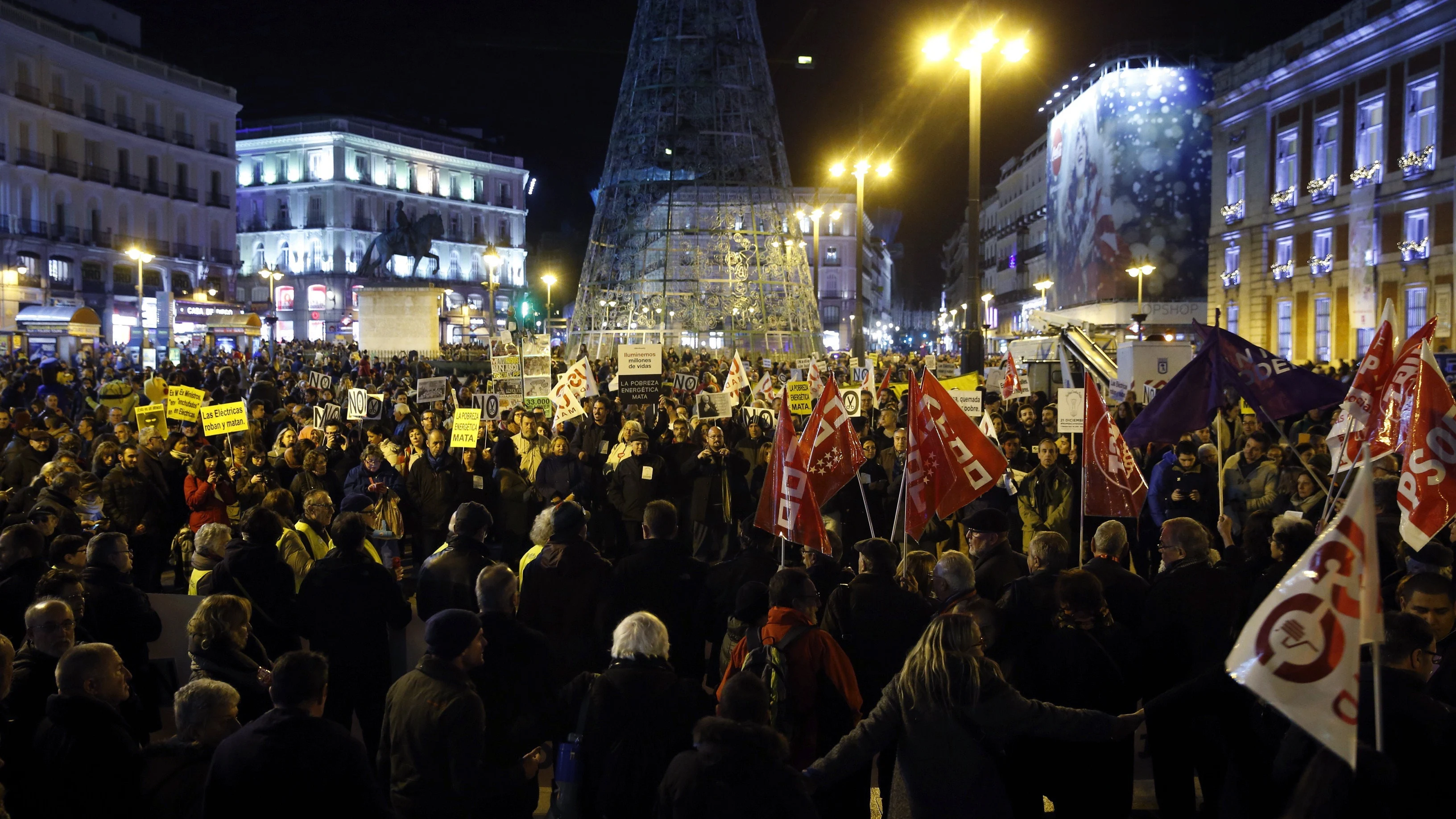 Movilización contra la pobreza energética en Madrid