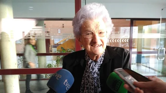 Pepa, de la residencia 'Peñuelas' de Madrid, agraciada con El Gordo Pepa, de la residencia 'Peñuelas' de Madrid, agraciada con El Gordo