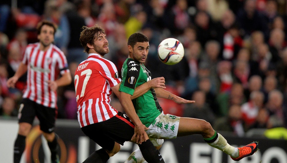 Yeray Álvarez, durante un partido con el Athletic