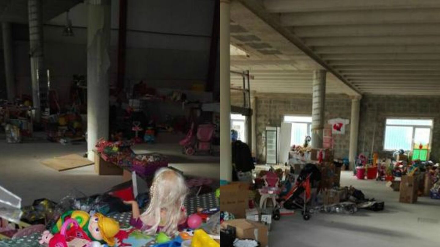 Im&aacute;genes del almac&eacute;n de donde fueron sustraidos los regalos