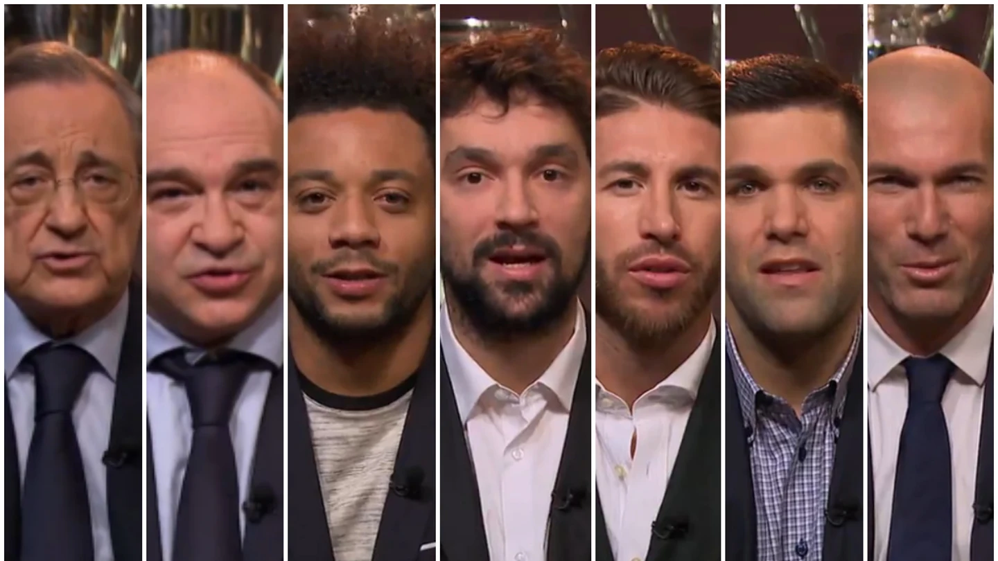 Los jugadores, entrenadores y presidente del Real Madrid felicitan las Navidades a los aficionados Los jugadores, entrenadores y presidente del Real Madrid felicitan las Navidades a los aficionados