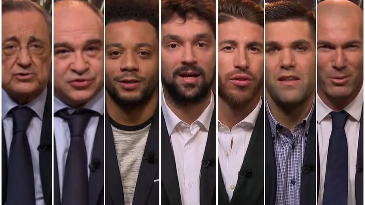 Los jugadores, entrenadores y presidente del Real Madrid felicitan las Navidades a los aficionados