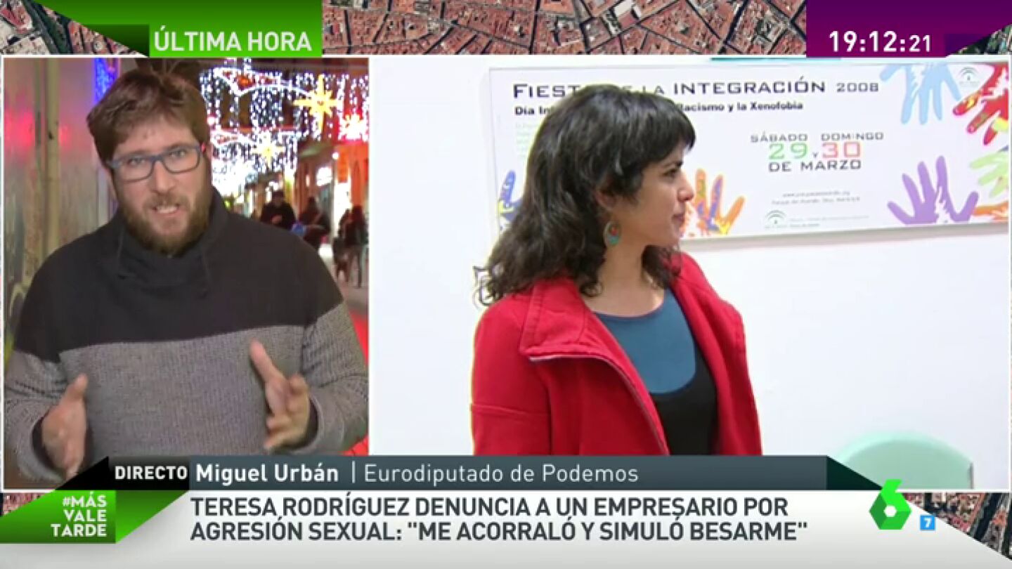 Frame 64.03175 de: Miguel Urb&aacute;n, sobre el acoso sexual a Teresa Rodr&iacute;guez: "Si nos tocan a una, nos tocan a todas"