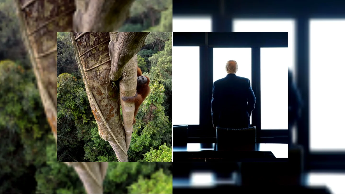Un primate VS Donald Trump en el duelo de imágenes National Geographic-Reuters Un primate VS Donald Trump en el duelo de imágenes National Geographic-Reuters