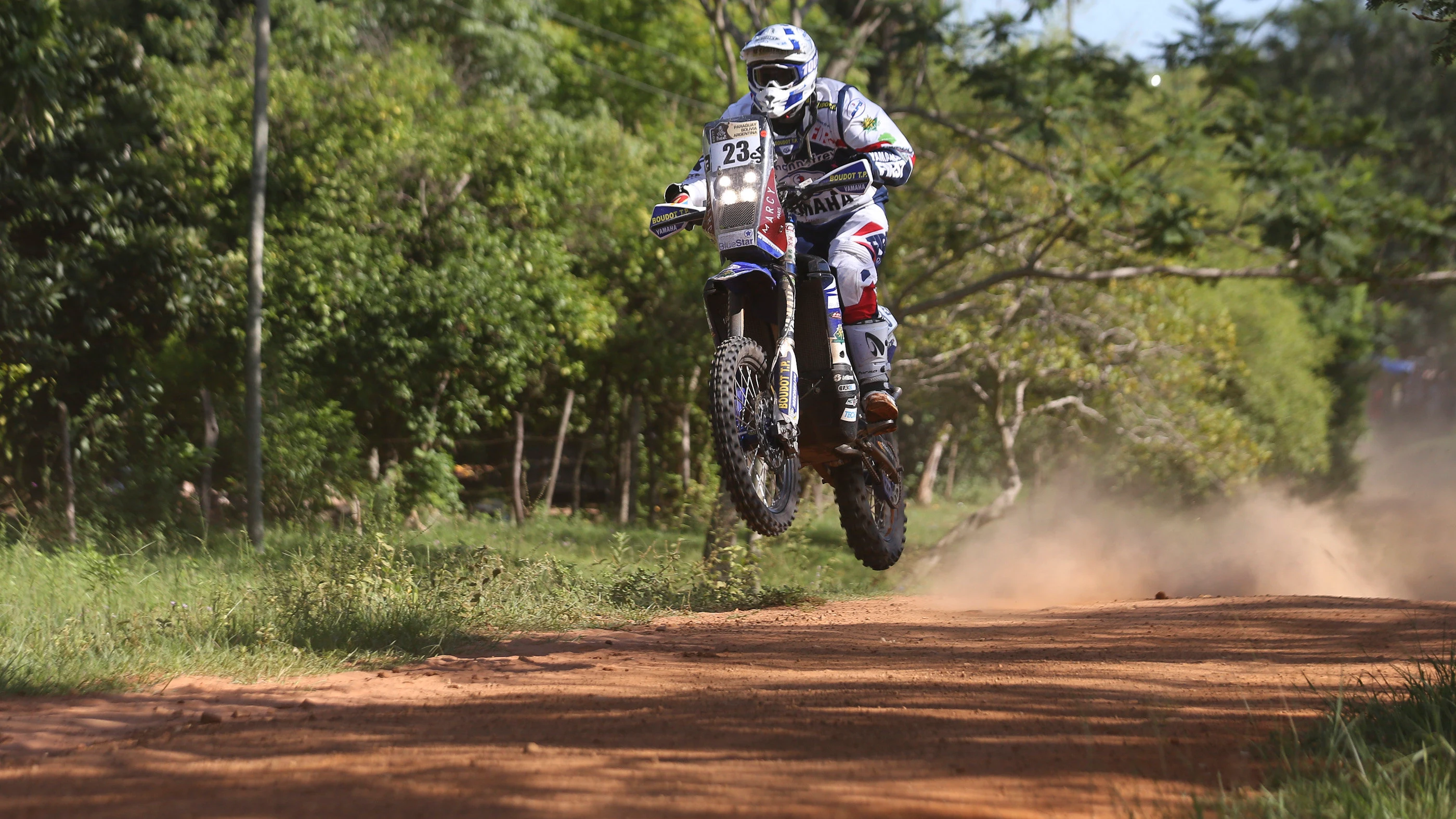 El francés De Soultrait durante la disputa del Rally Dakar