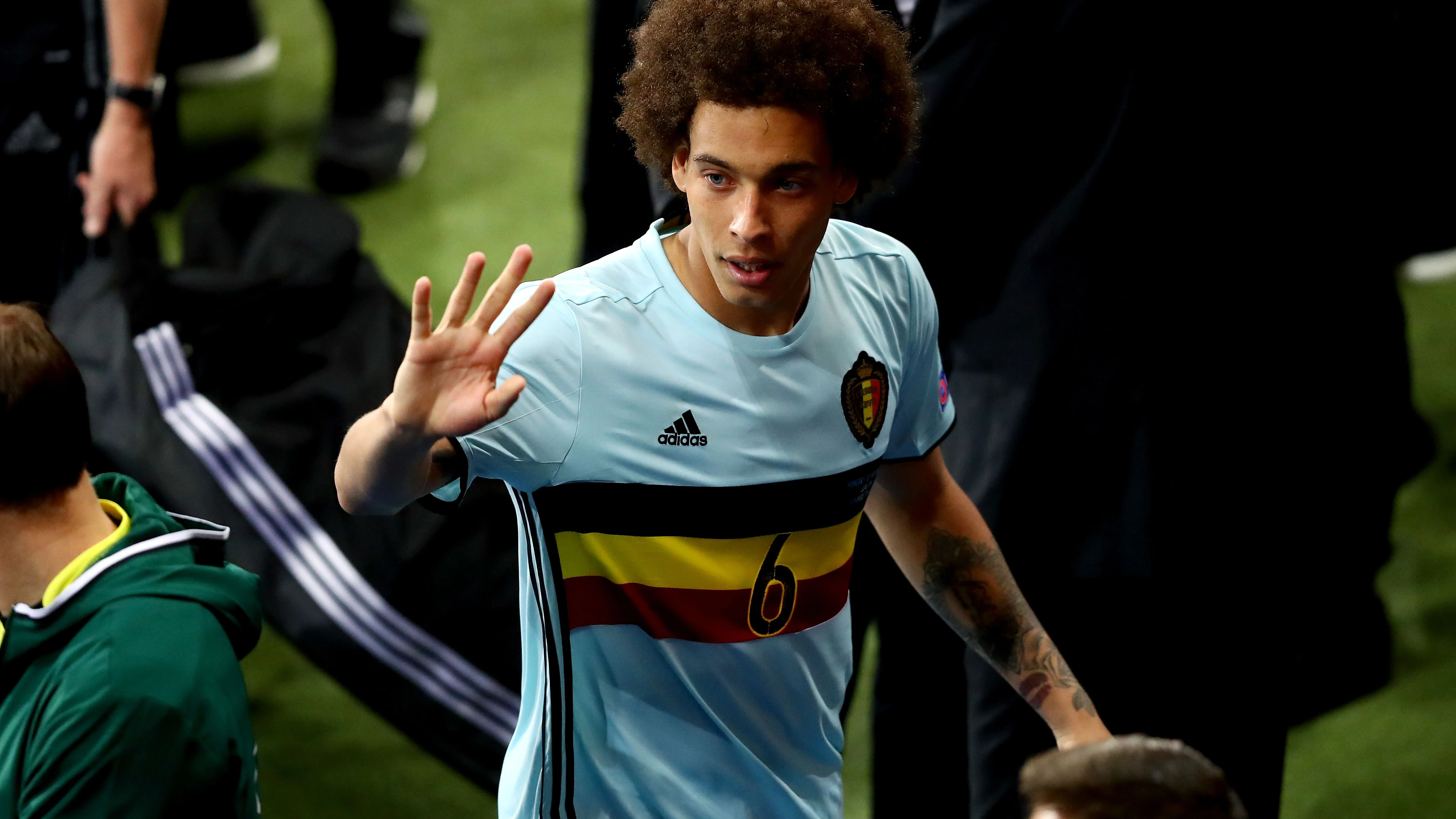Axel Witsel tras disputar un partido con la selección de Bélgica