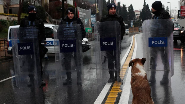 Dispositivo policial en Estambul