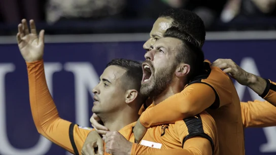Los jugadores del Eibar celebran un gol a domicilio Los jugadores del Eibar celebran un gol a domicilio