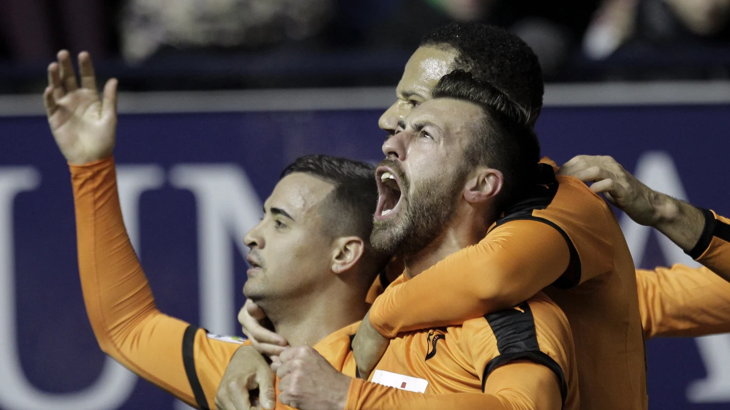 Los jugadores del Eibar celebran un gol a domicilio Los jugadores del Eibar celebran un gol a domicilio