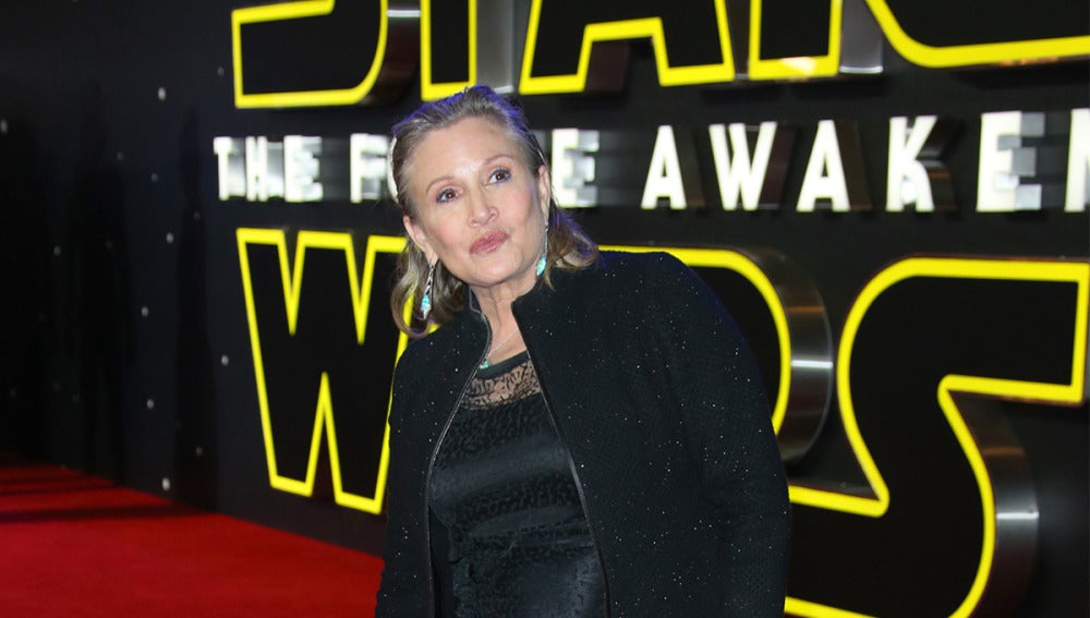 Carrie Fisher en el estreno de 'Star Wars: El Despertar de la Fuerza'