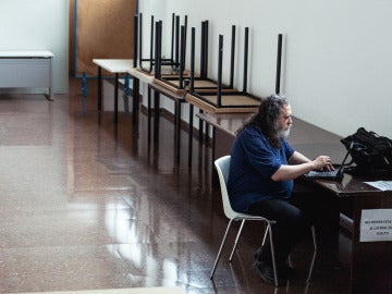 Richard Stallman en su reciente visita a Sevilla Richard Stallman en su reciente visita a Sevilla
