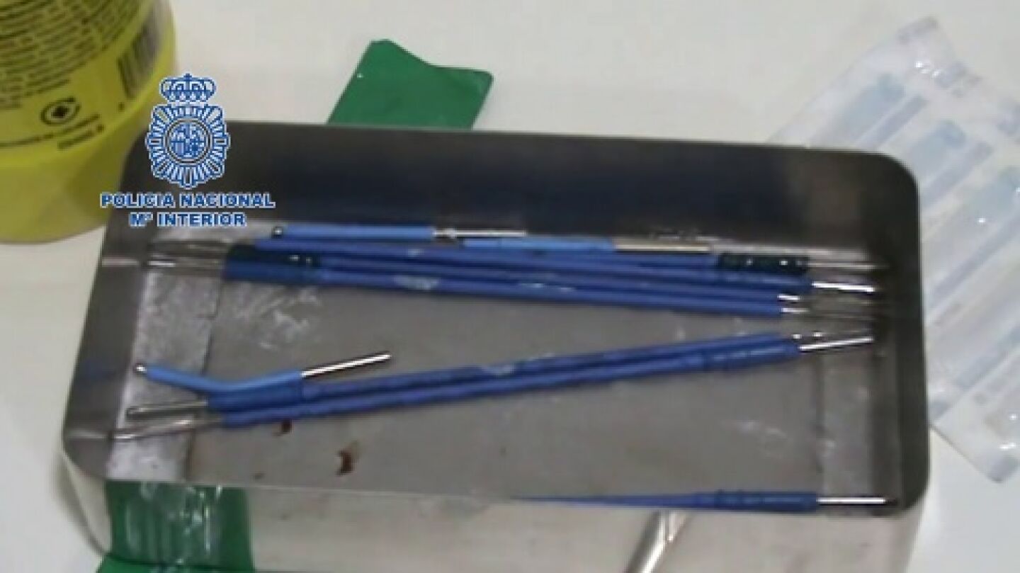 Material incautado por la Polic&iacute;a Nacional