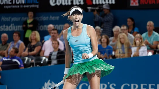 Muguruza, exultante en el torneo de Brisbane Muguruza, exultante en el torneo de Brisbane