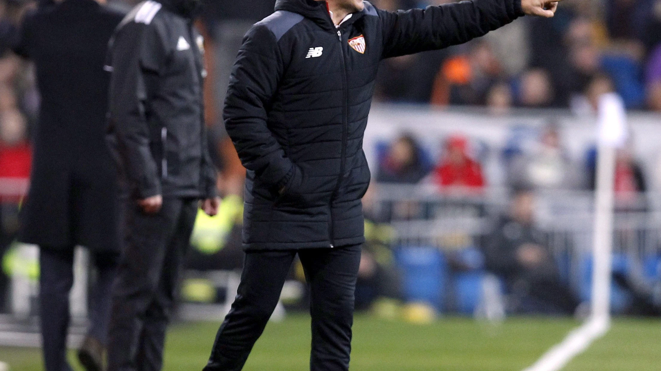 Sampaoli durante el partido contra el Real Madrid Sampaoli durante el partido contra el Real Madrid