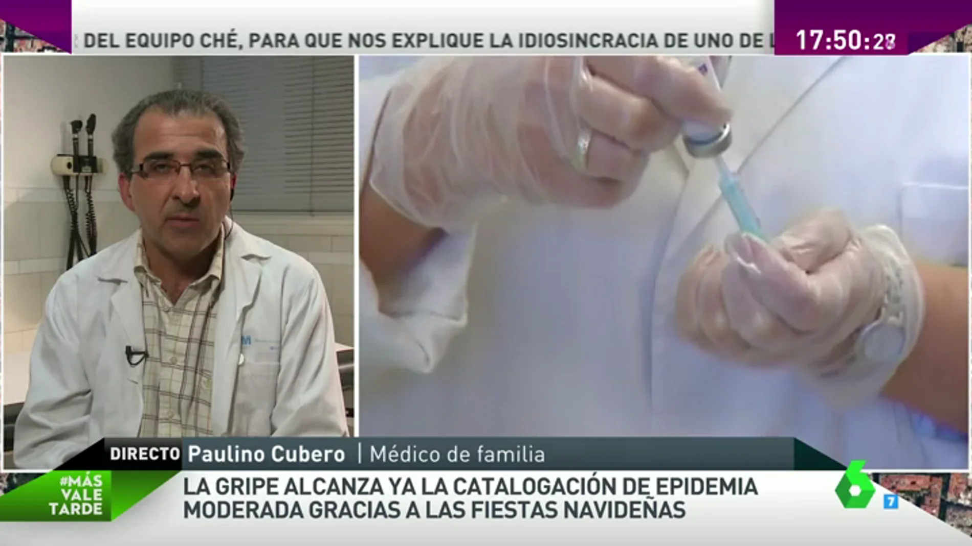 Frame 54.067443 de: Paulino Cubero, médico de familia: "Hay que ir a Urgencias por la gripe si hay signo de gravedad"