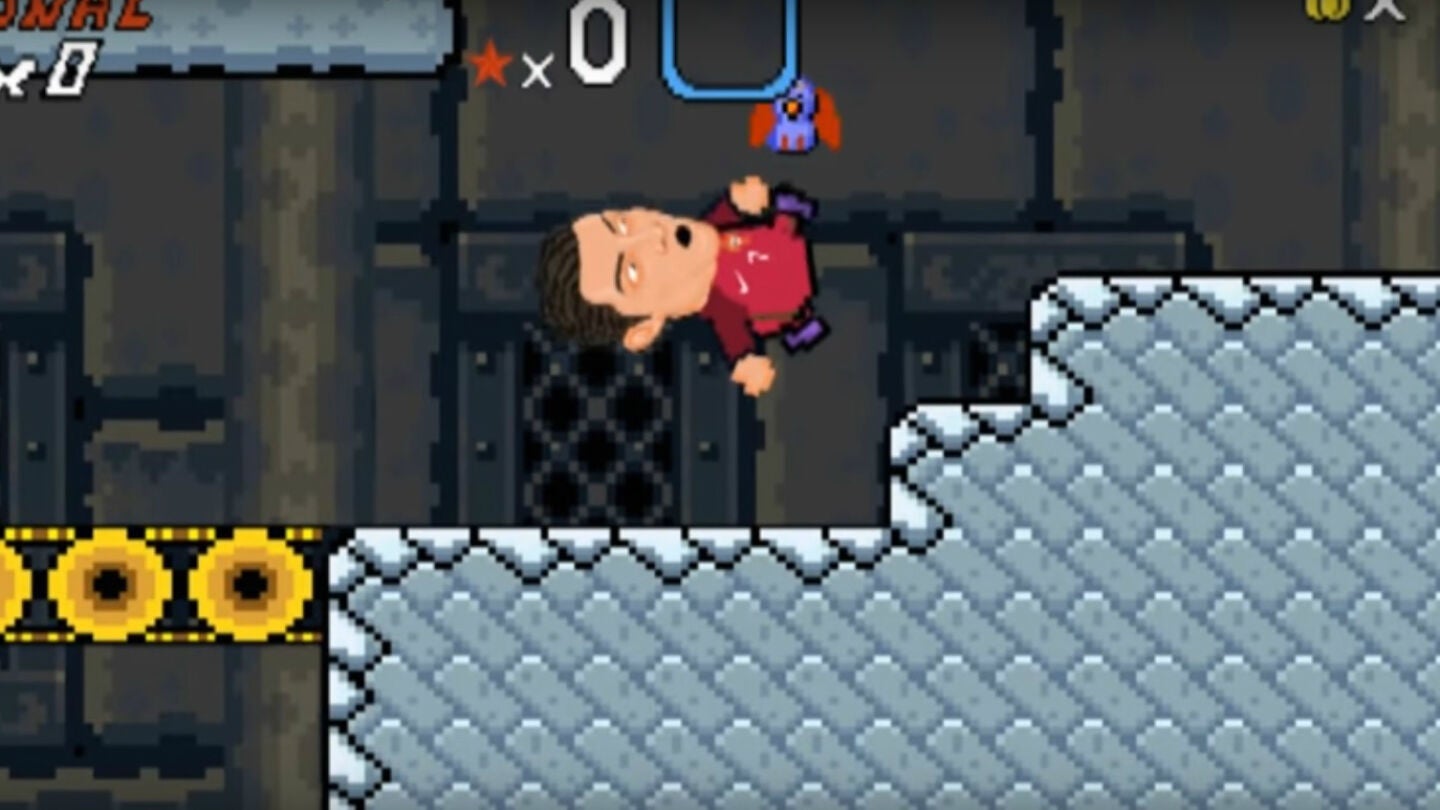 Cristiano intenta una chilena en Super Mario World
