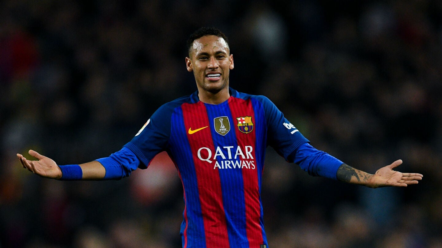 Neymar, en un partido con el Bar&ccedil;a