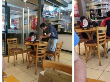Los niños almorzando Los niños almorzando