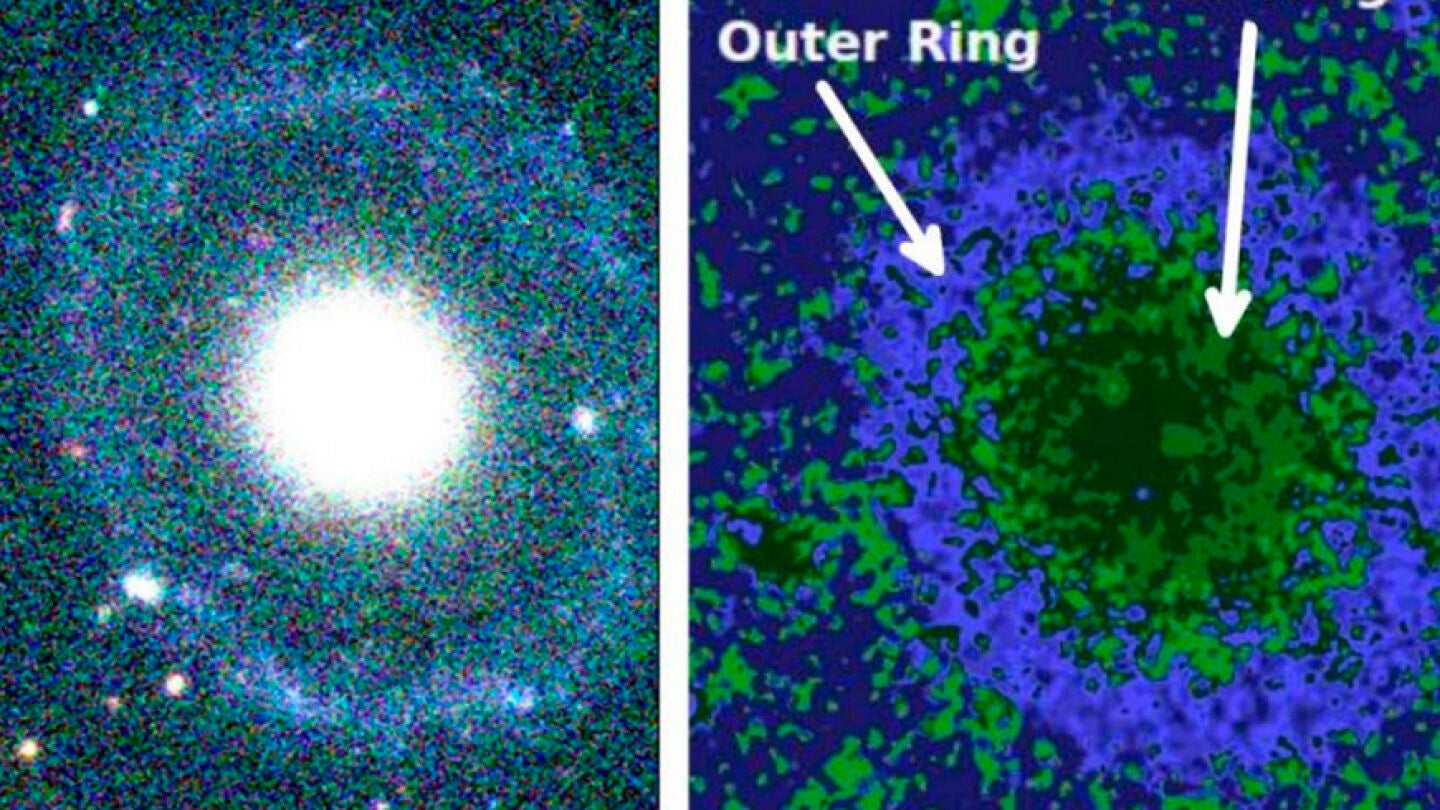 Nueva galaxia con dos anillos