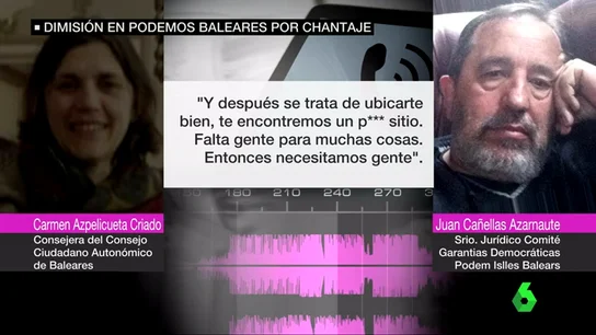 Frame 59.754716 de: Dimite el secretario de la comisión de garantías de Podemos en Baleares tras ser grabado en un presunto chantaje Frame 59.754716 de: Dimite el secretario de la comisión de garantías de Podemos en Baleares tras ser grabado en un presunto chantaje