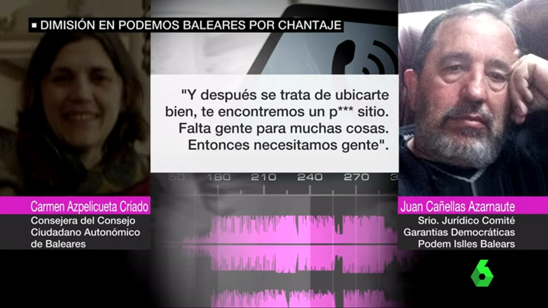 Frame 59.754716 de: Dimite el secretario de la comisión de garantías de Podemos en Baleares tras ser grabado en un presunto chantaje