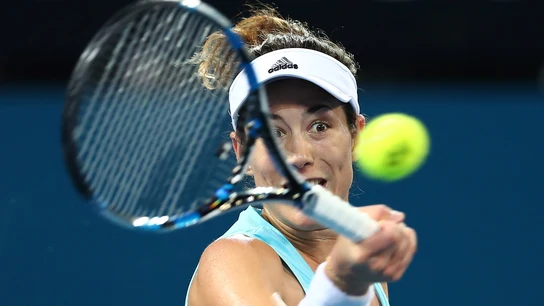 Muguruza, en el partido ante Kuznetsova Muguruza, en el partido ante Kuznetsova