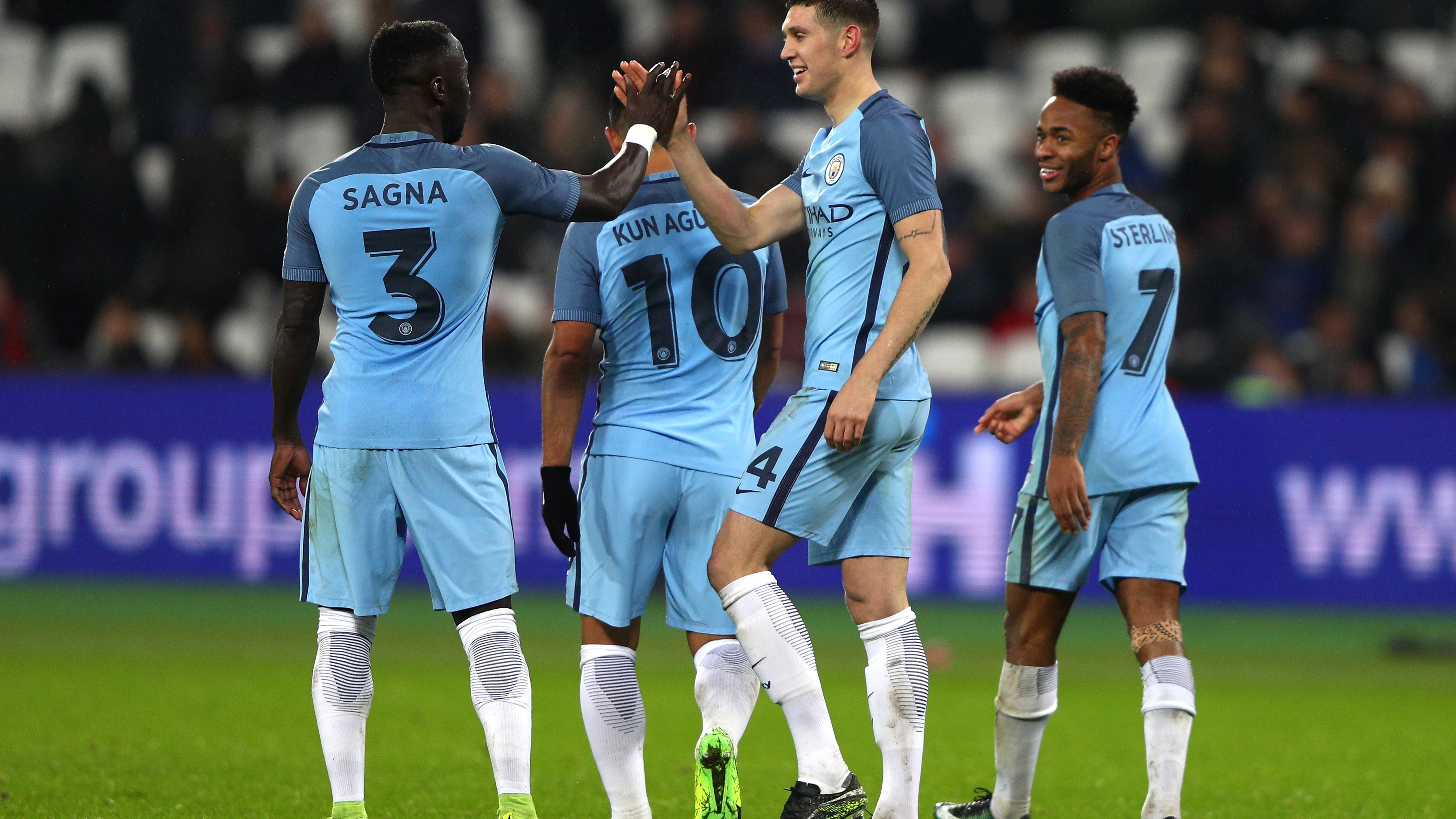 El Manchester City celebrando uno de los goles El Manchester City celebrando uno de los goles