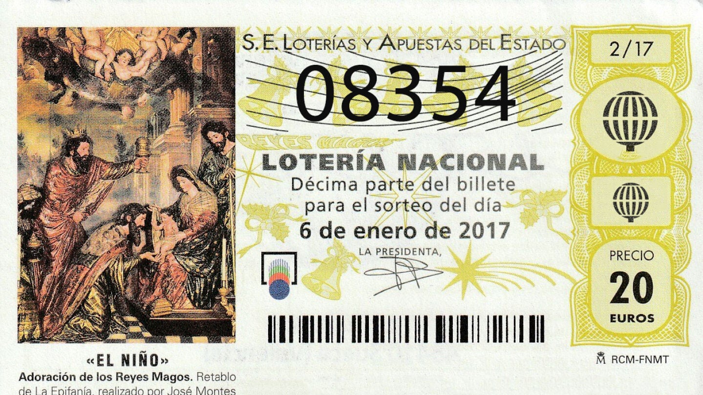 N&uacute;mero agraciado con el premio premio de la Loter&iacute;a de El Ni&ntilde;o