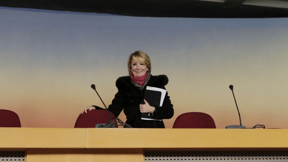 Esperanza Aguirre ante los medios