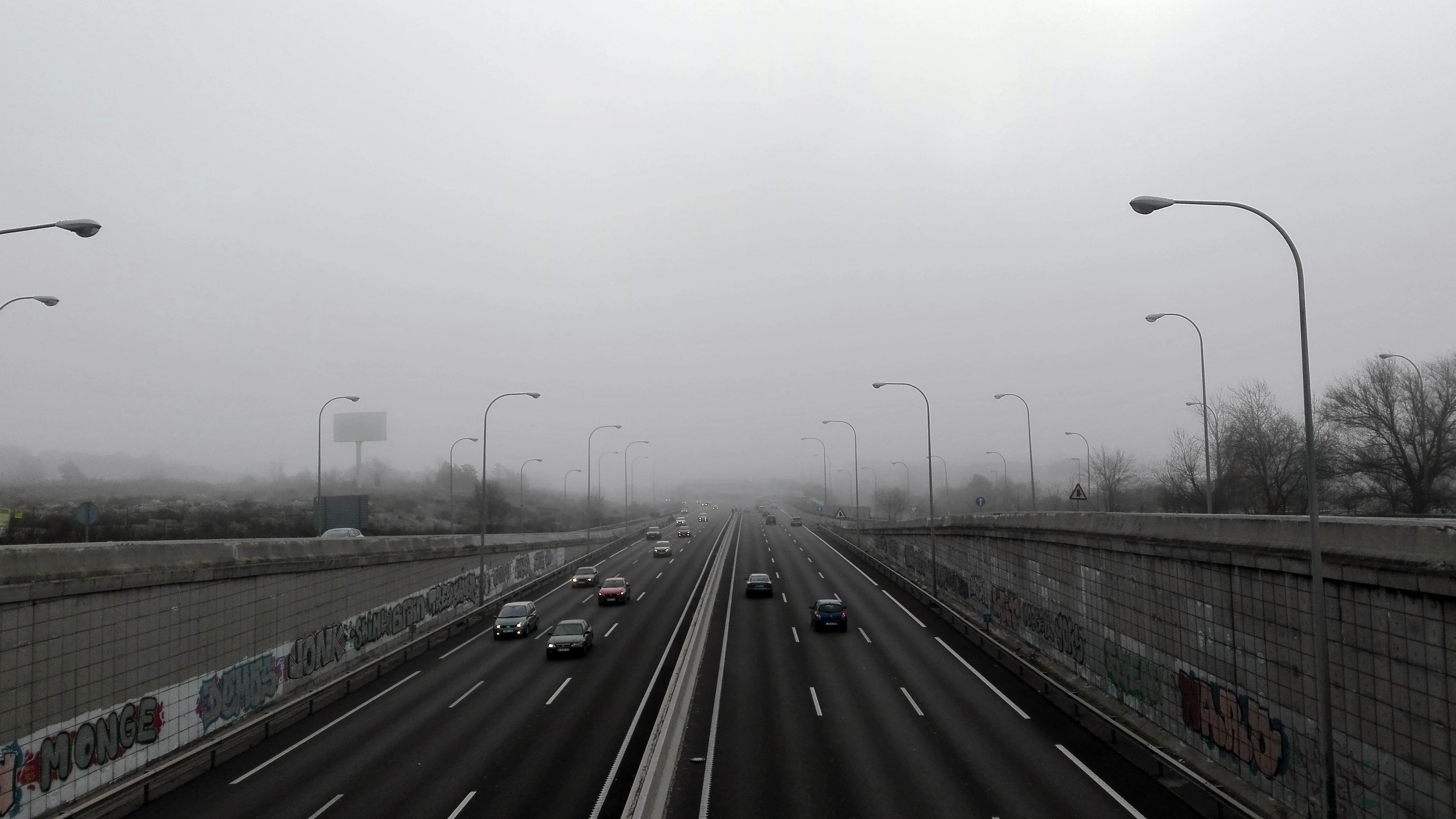 Bancos de niebla en la M-40