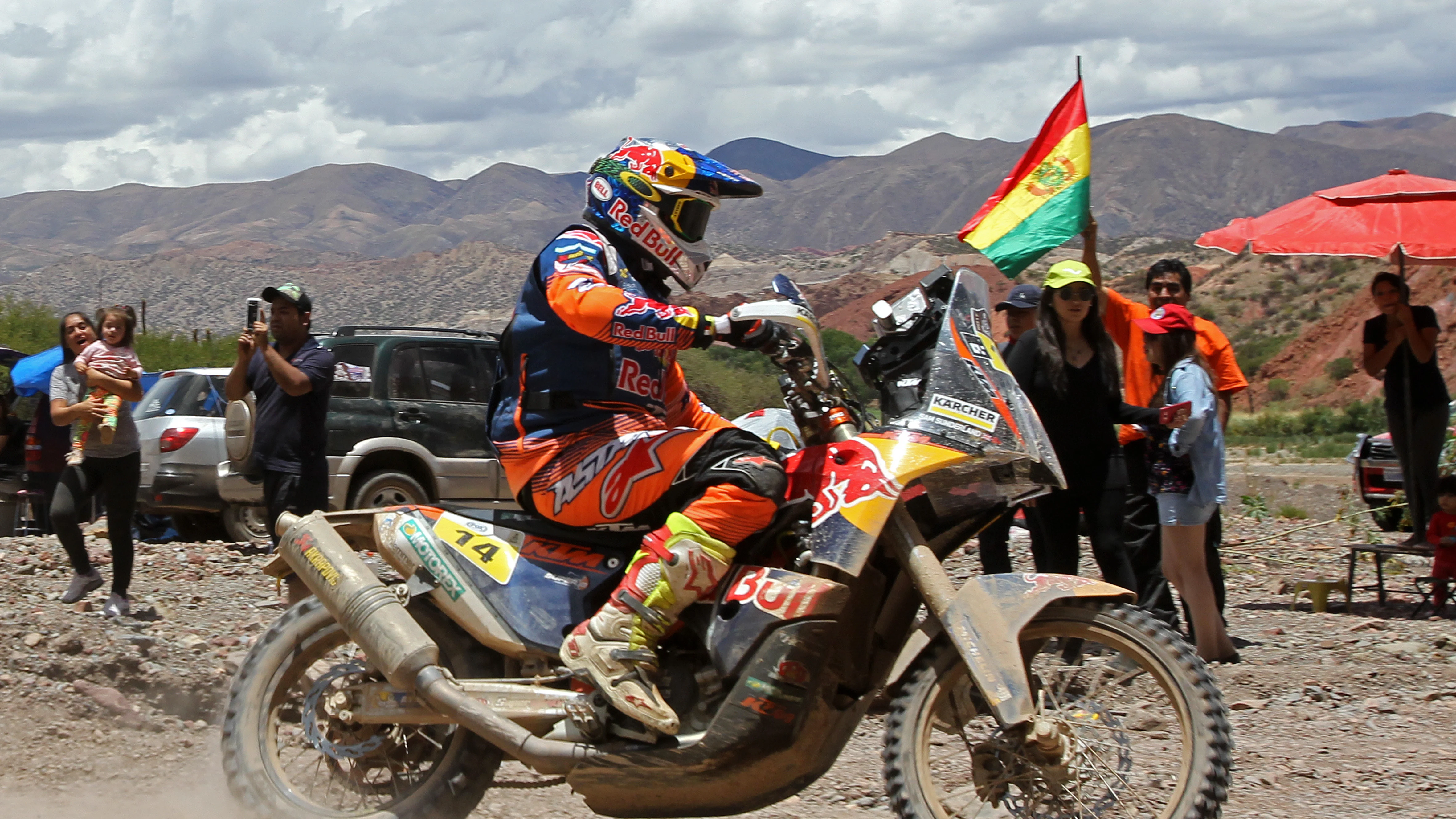 Sunderland durante la etapa del Dakar