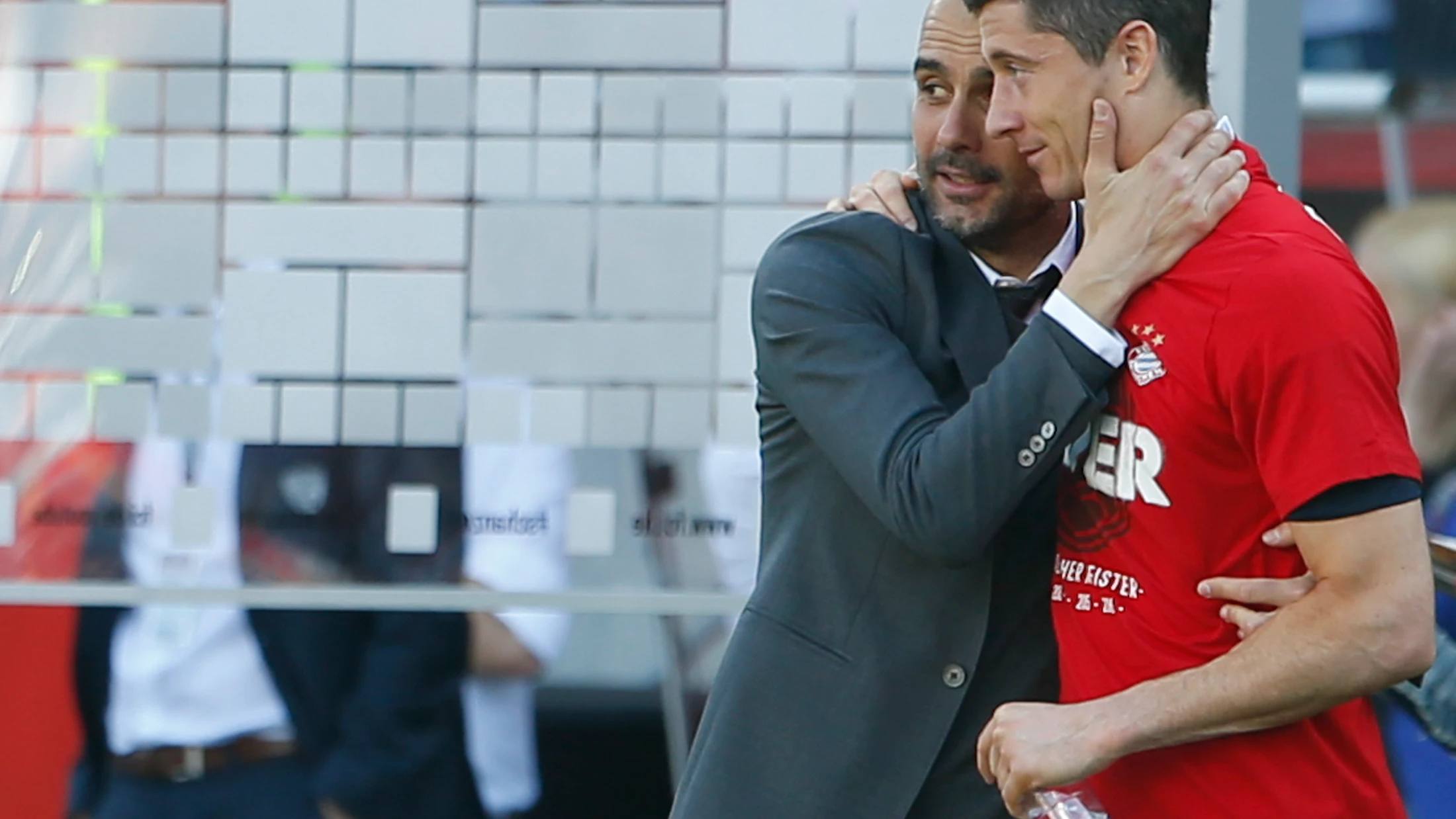 Lewandowski y Pep Guardiola