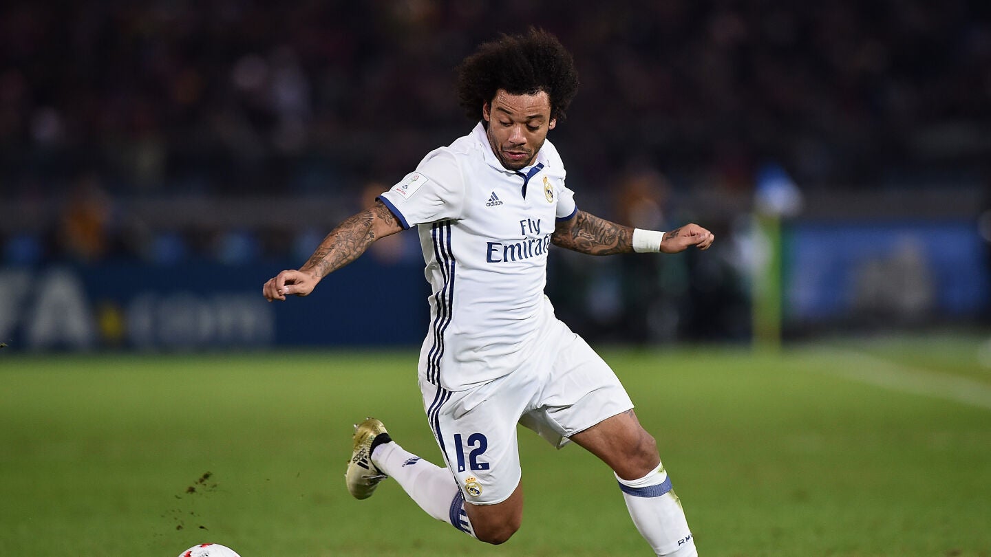 Marcelo en un partido con el Real Madrid